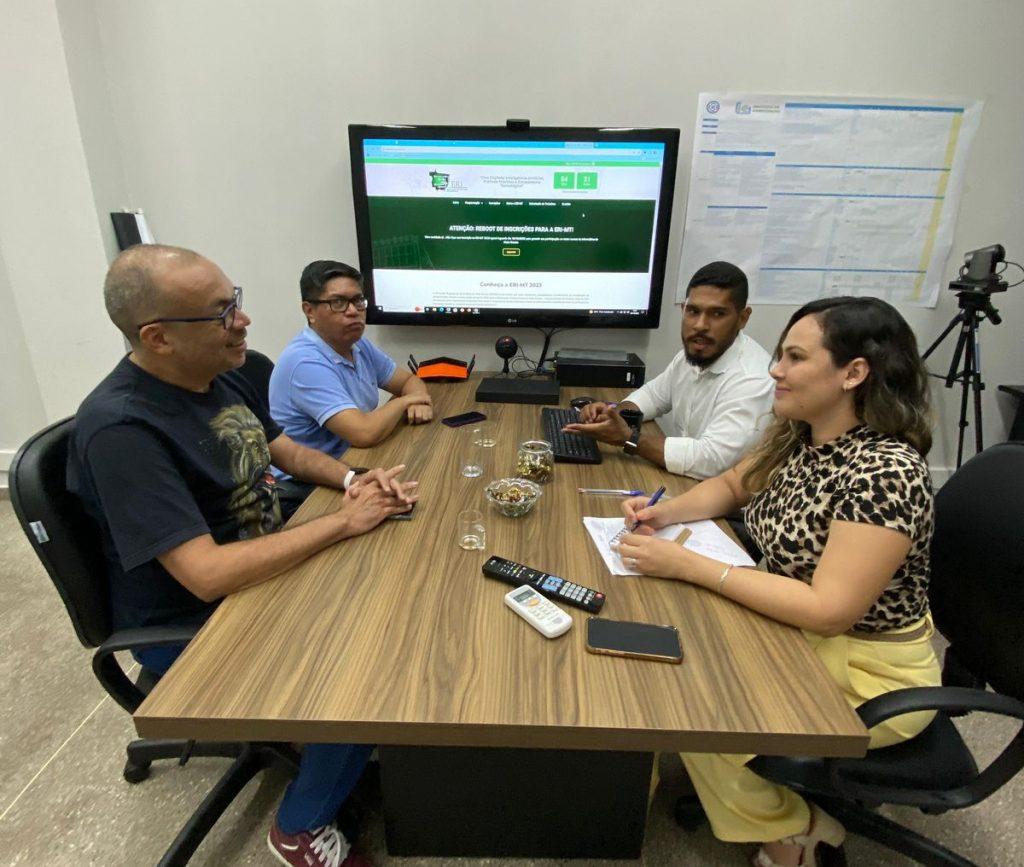 Coordenadores da Escola Regional de Informática em reunião com a direção do Instituto de Computação